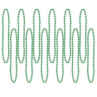 Party Bead Necklaces - Small Round green - Bulk 144 Pack