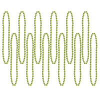 Party Bead Necklaces - Small Round Light green - Bulk 144 Pack