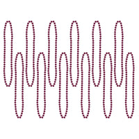 Party Bead Necklaces - Small Round maroon - Bulk 144 Pack