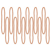 Party Bead Necklaces - Small Round orange - Bulk 144 Pack