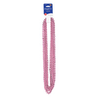 Party Bead Necklaces - Small Round pink