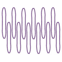 Party Bead Necklaces - Small Round purple - Bulk 144 Pack