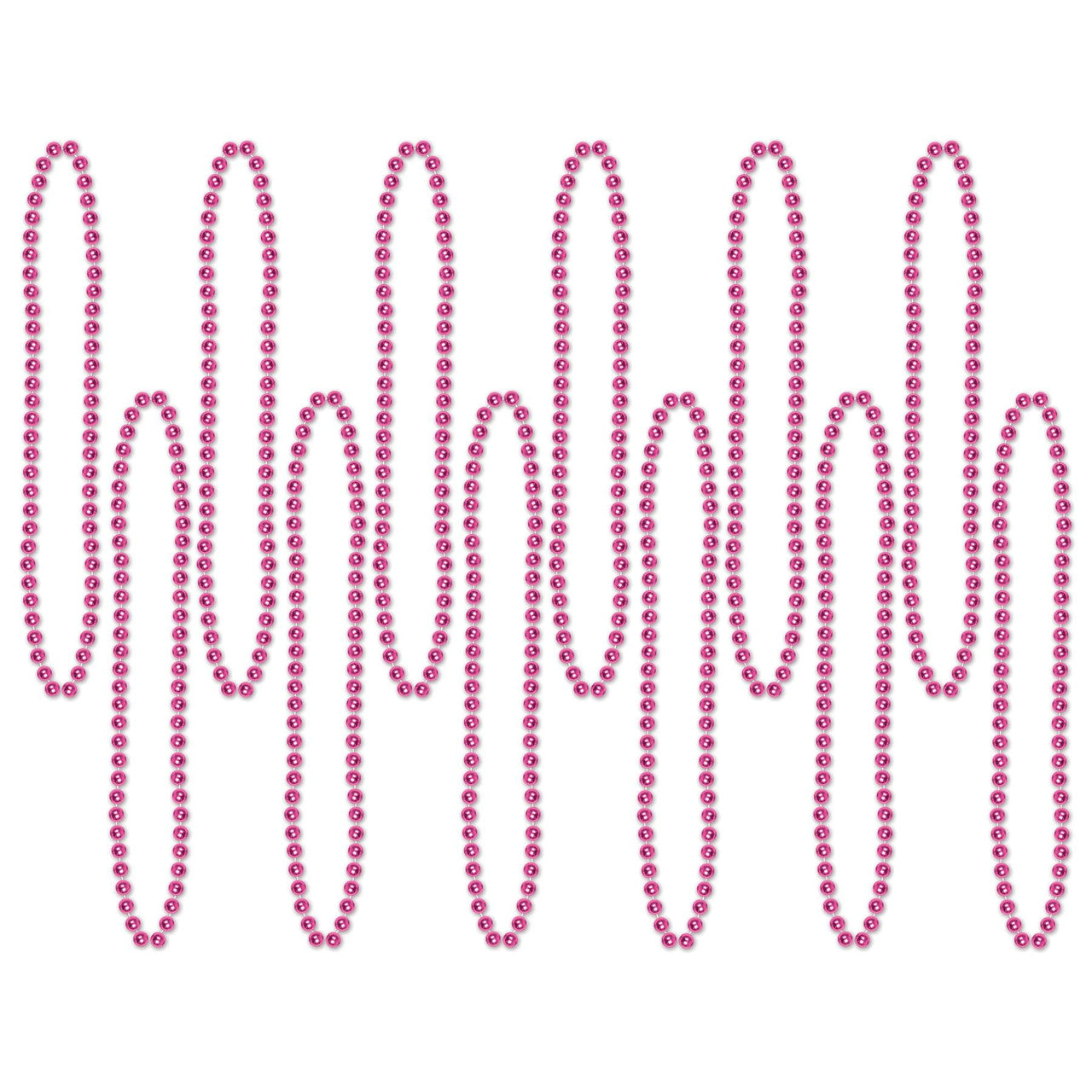 Party Bead Necklaces cerise - Bulk 720 Pack