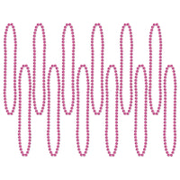 Party Bead Necklaces cerise - Bulk 720 Pack