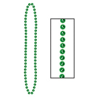 Bulk Party Bead Necklaces Small Round green (Case of 720) by Beistle
