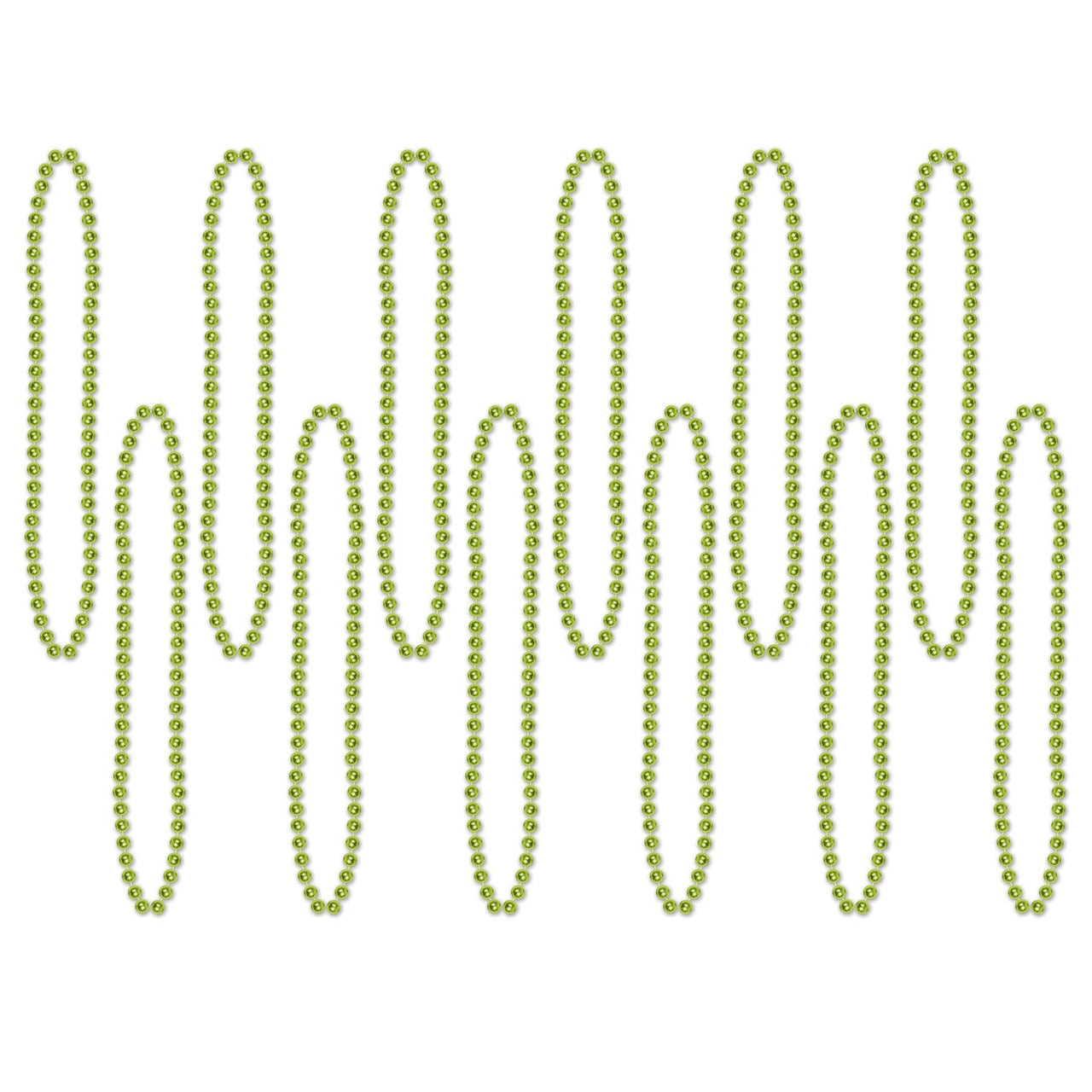 Party Bead Necklaces Light green - Bulk 720 Pack