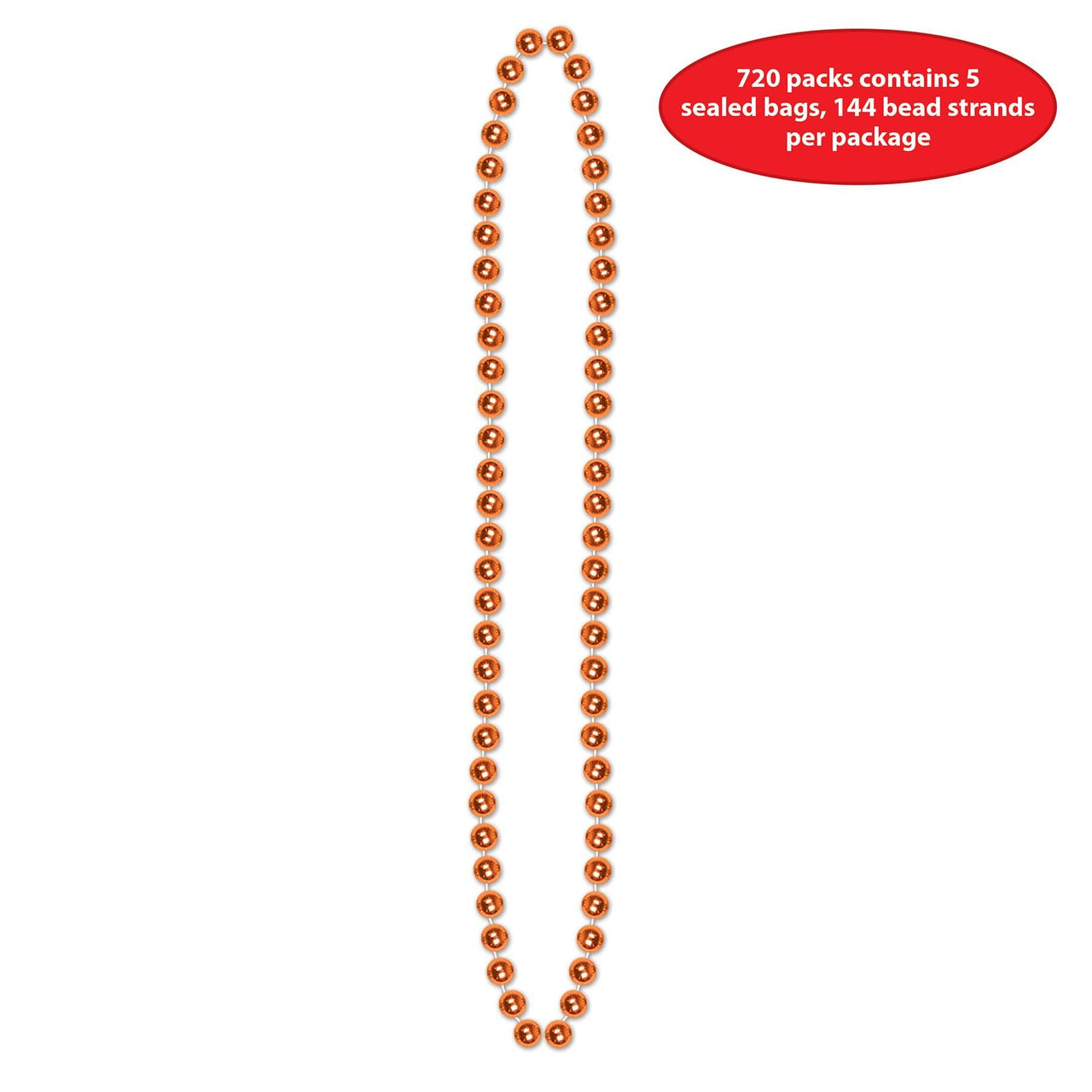 Party Costume Accessories: Party Bead Necklaces - Small Round