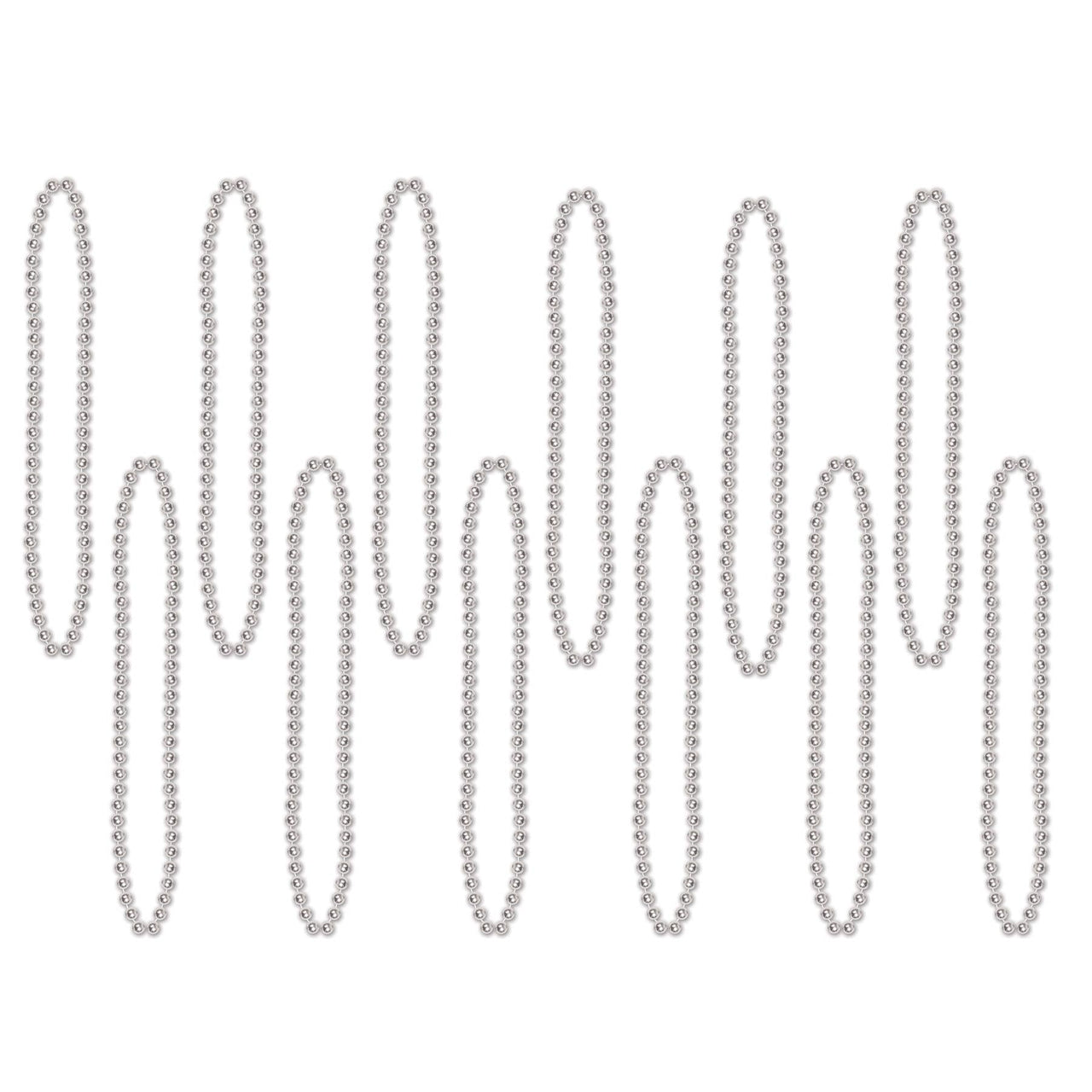 Party Bead Necklaces silver - Bulk 720 Pack