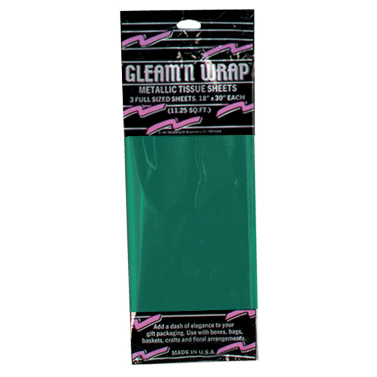 Party Gleam 'N Wrap Metallic Sheets green - Bulk/36 Sheets