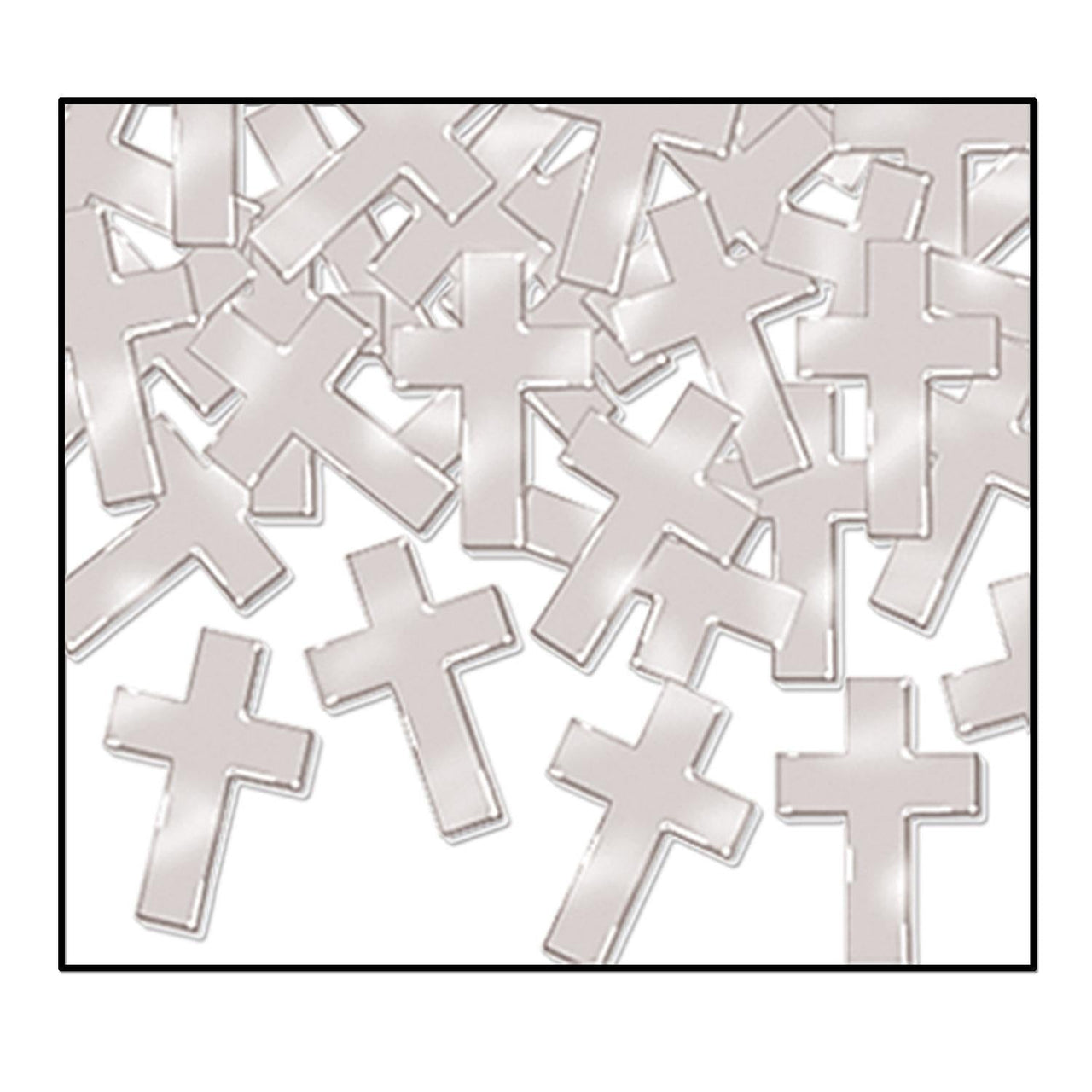 Confetti Crosses silver (1 Oz per Pack) - Bulk/12 Packs