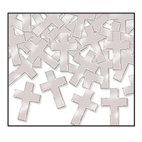 Confetti Crosses silver (1 Oz per Pack) - Bulk/12 Packs