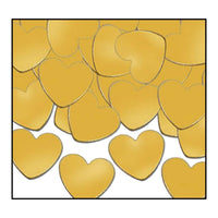 Party Confetti Hearts gold (1 Oz per Pack) - Bulk/12 Packs
