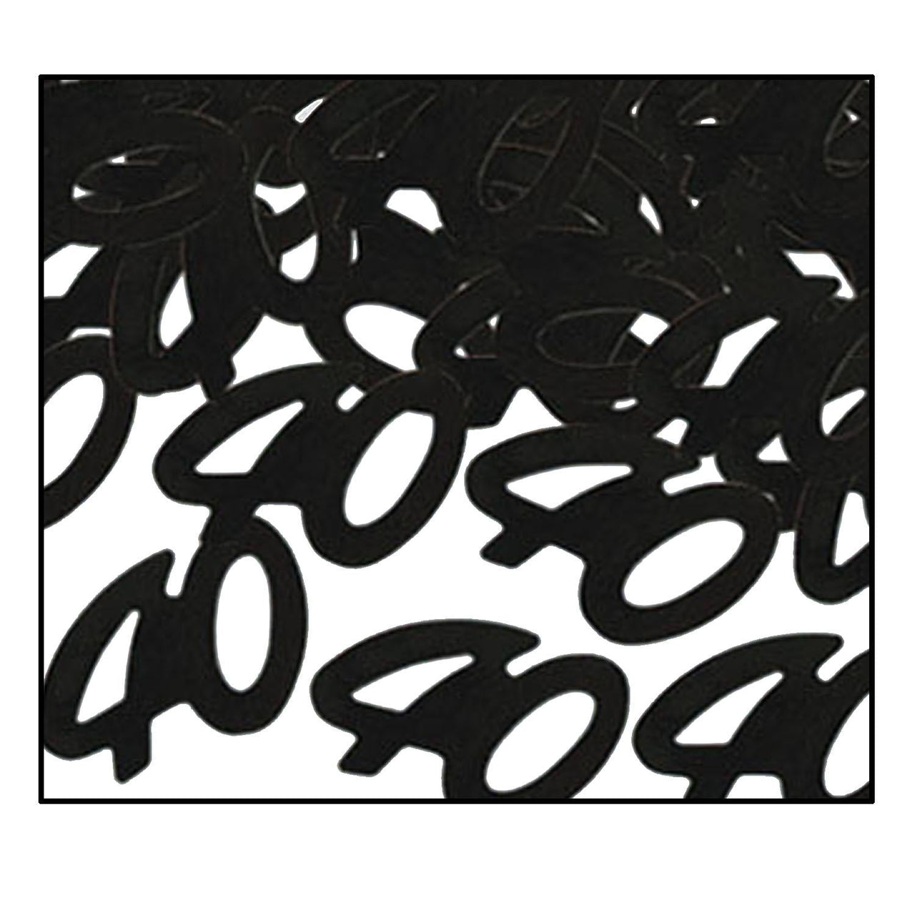 Confetti 40th Birthday Party Silhouettes black (0.5 Oz/Pkg) - Bulk/12 Packs