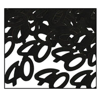 Confetti 40th Birthday Party Silhouettes black (0.5 Oz/Pkg) - Bulk/12 Packs