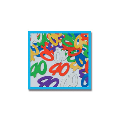 Confetti 40th Birthday Party Silhouettes multi-color (0.5 Oz/Pkg) - Bulk/12 Packs