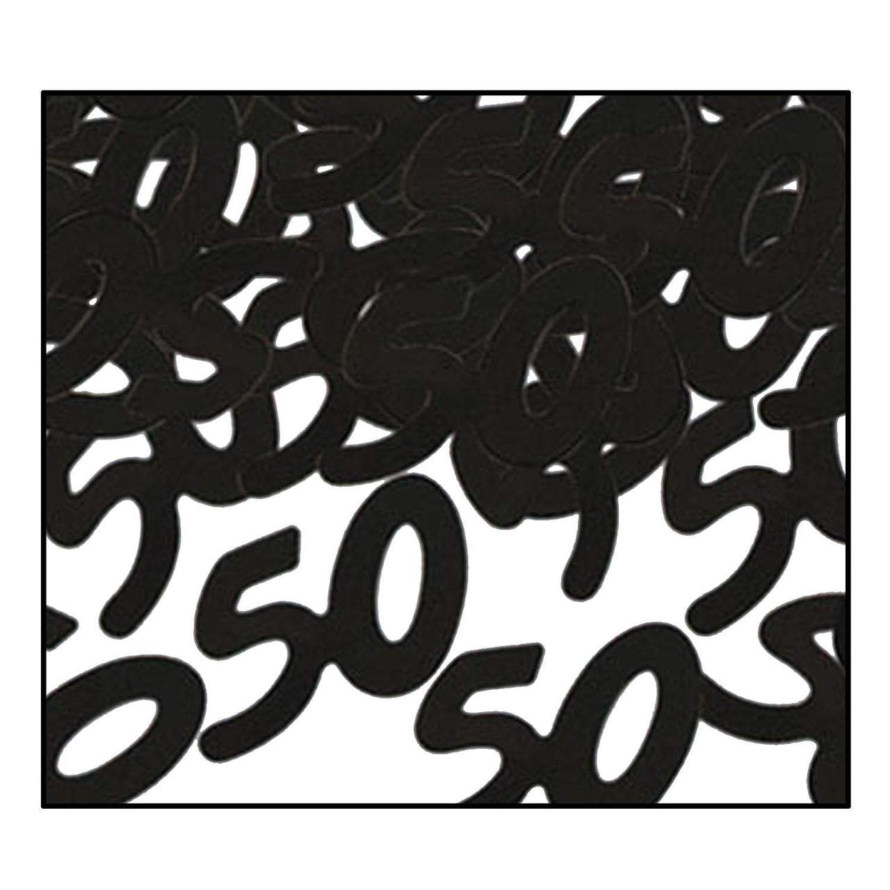Confetti 50th Birthday Party Silhouettes black (0.5 Oz/Pkg) - Bulk/12 Packs