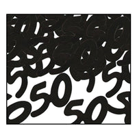 Confetti 50th Birthday Party Silhouettes black (0.5 Oz/Pkg) - Bulk/12 Packs
