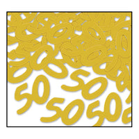 Confetti 50th Anniversary Silhouettes gold (0.5 Oz/Pkg) - Bulk/12 Packs
