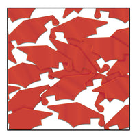 Confetti Graduate Graduation Party Caps red (1 Oz per Pack) - Bulk/12 Packs