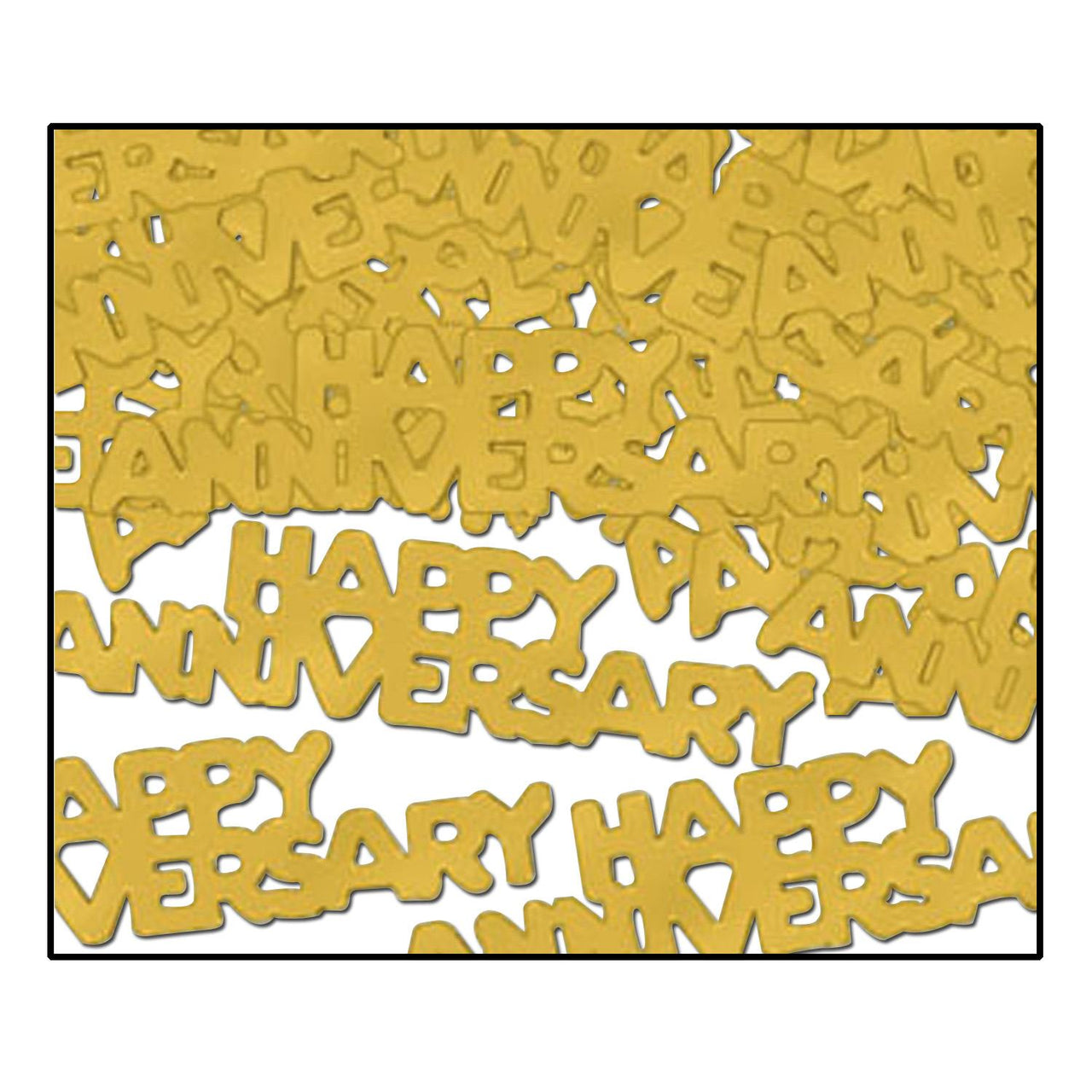 Happy Anniversary Confetti gold (0.5 Oz/Pkg) - Bulk/12 Packs