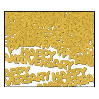 Happy Anniversary Confetti gold (0.5 Oz/Pkg) - Bulk/12 Packs
