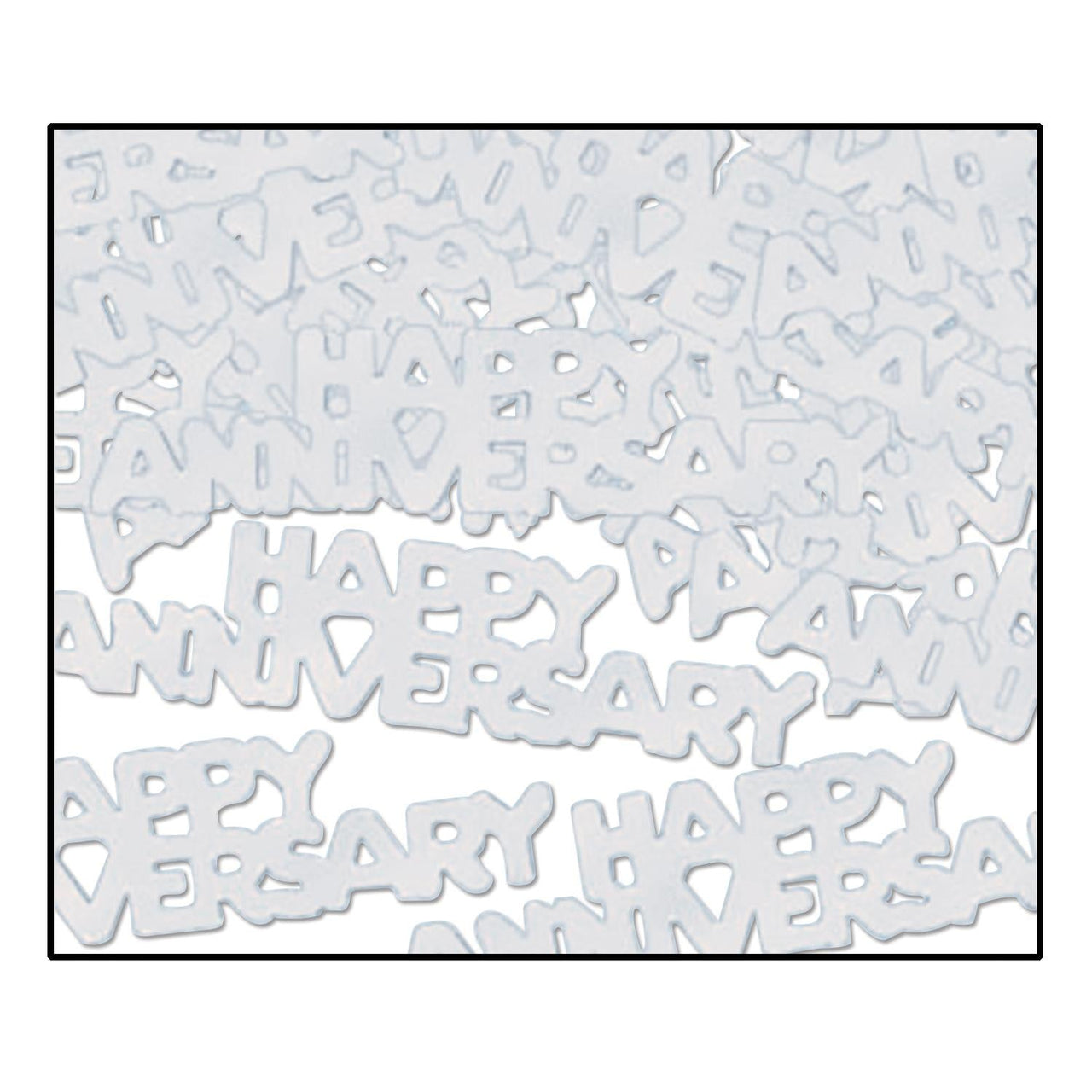 Happy Anniversary Confetti silver (0.5 Oz/Pkg) - Bulk/12 Packs