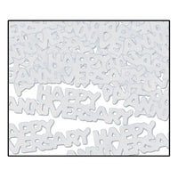 Happy Anniversary Confetti silver (0.5 Oz/Pkg) - Bulk/12 Packs