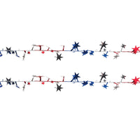 Gleam 'N Flex Star Garland - red, silver, blue 