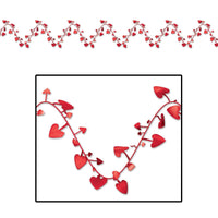 Valentine's Day Gleam 'N Flex Heart Garland - Bulk 12 Pack