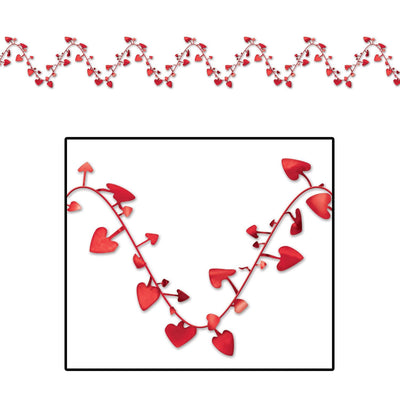 Valentine's Day Gleam 'N Flex Heart Garland - Bulk 12 Pack