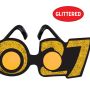 12 Pack Bulk 2027 Gold Glitter Eyeglasses New Year's & Graduation Party Favors