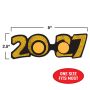 12 Pack Bulk 2027 Gold Glitter Eyeglasses New Year's & Graduation Party Favors
