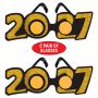 12 Pack Bulk 2027 Gold Glitter Eyeglasses New Year's & Graduation Party Favors