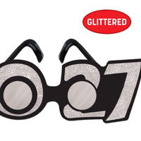12 Pack Bulk 2027 Silver Glitter Eyeglasses New Year & Graduation Party Favors