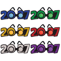 2027 Glitter Eyeglasses - Assorted Colors, One Size Fits Most