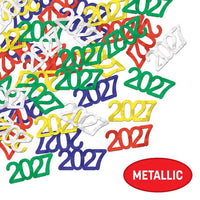 12 Pack Bulk 2027 Multi-Color Fanci-Fetti Silhouettes Confetti- New Year & Graduation - view 2