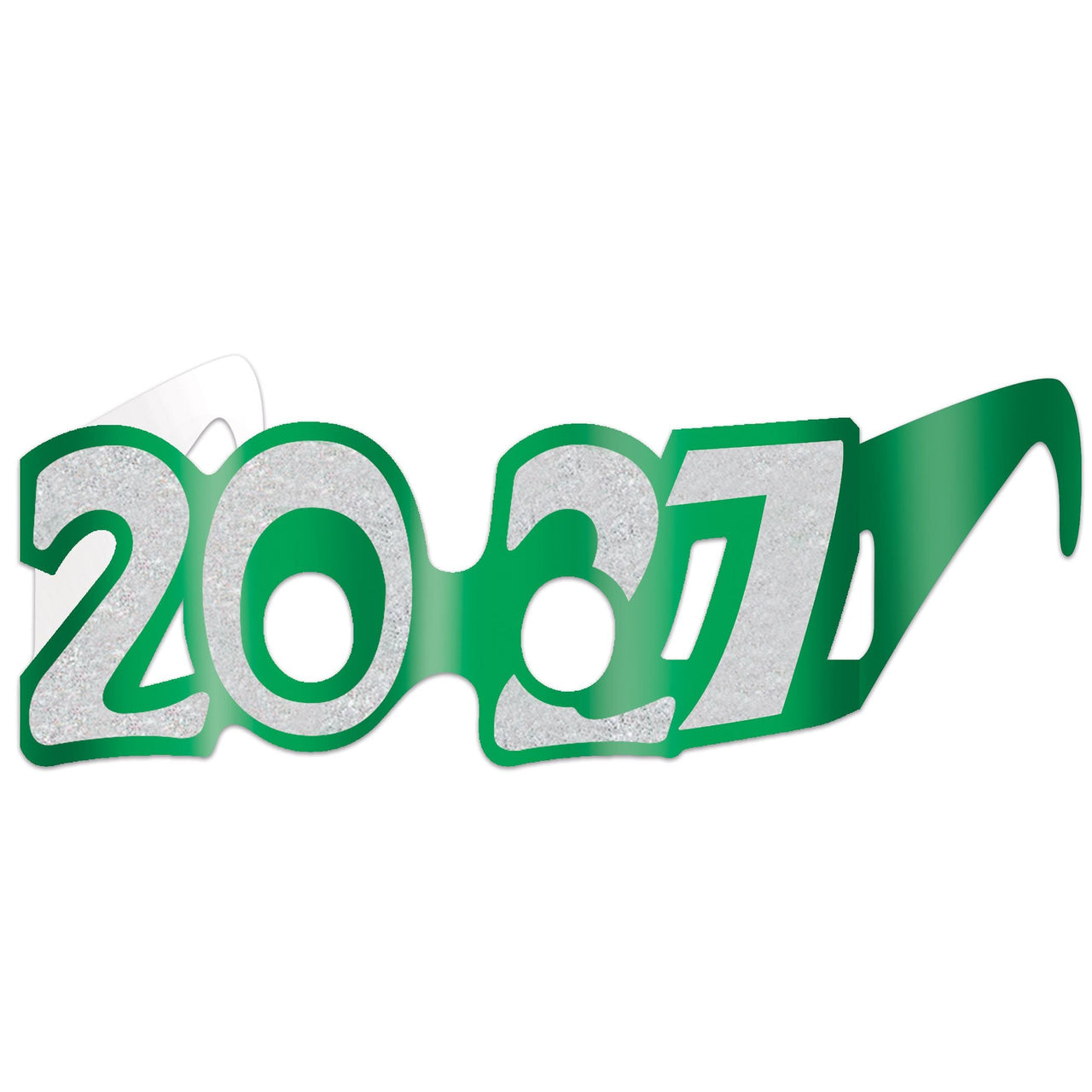 50 Pack Bulk 2027 Glittered Foil Eyeglasses New Year's & Graduation Party Favors - view 2