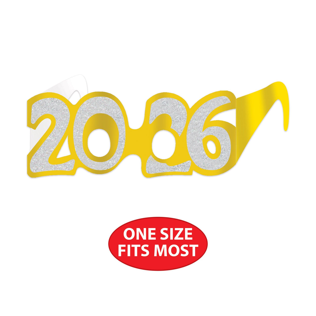 48 Pair Bulk Gold Glitter 2026 Eyeglasses New Year & Graduation Favors