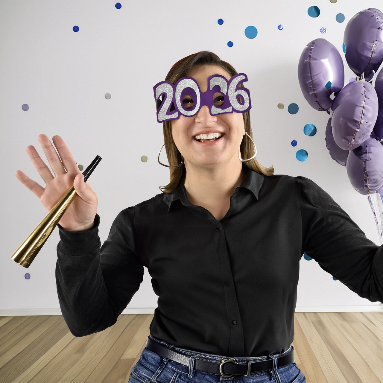 48 Pair Bulk 2026 Glittered Eyeglasses New Year & Graduation Party Favors
