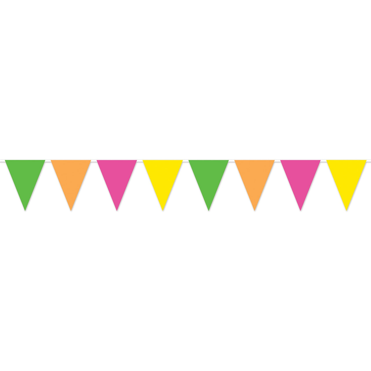 Neon Pennant Banner - Bulk 12 Pack