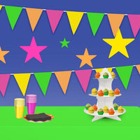 12 Pack Bulk Neon Pennant Banner