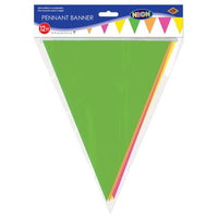12 Pack Bulk Neon Pennant Banner