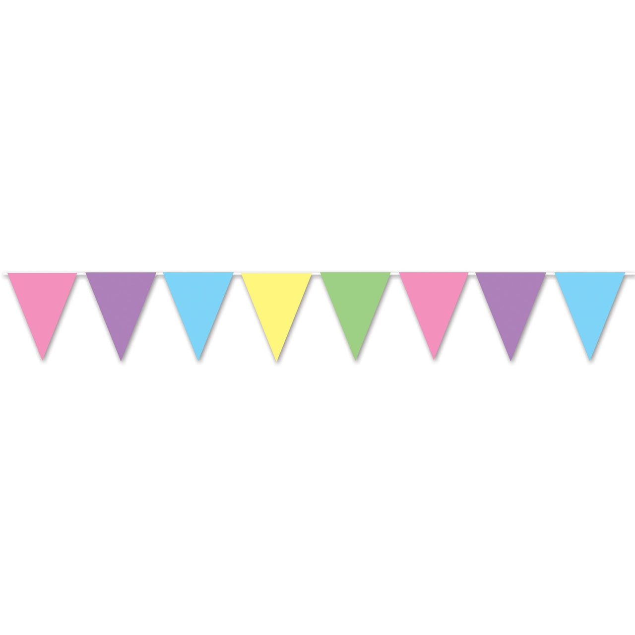 Pastel Party Pennant Banner - Bulk 12 Pack