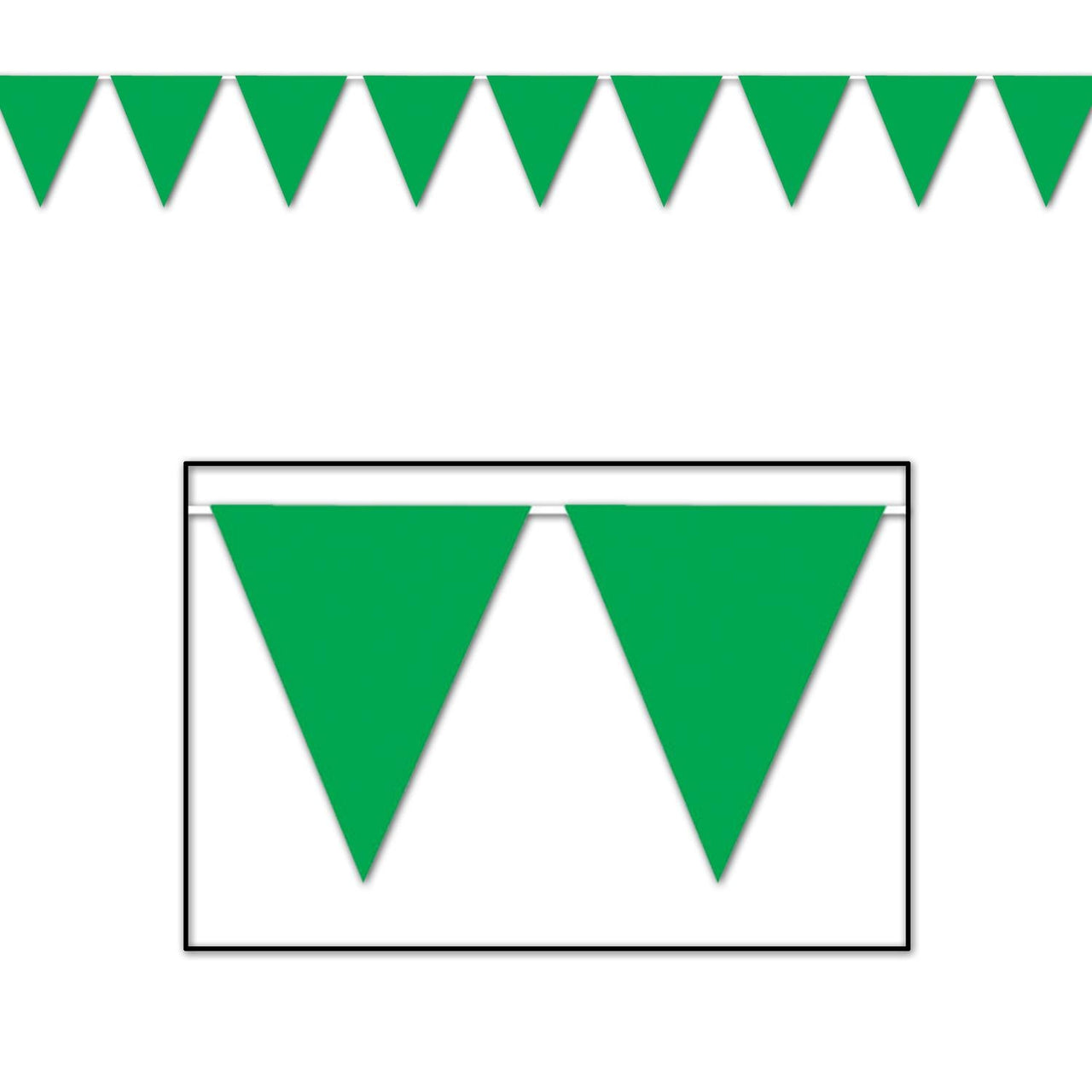 Green Party Pennant Banner - Bulk 12 Pack