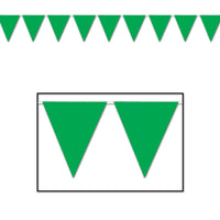 Green Party Pennant Banner - Bulk 12 Pack