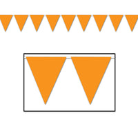 Orange Party Pennant Banner - Bulk 12 Pack