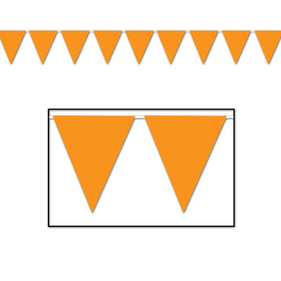 Orange Party Pennant Banner - Bulk 12 Pack