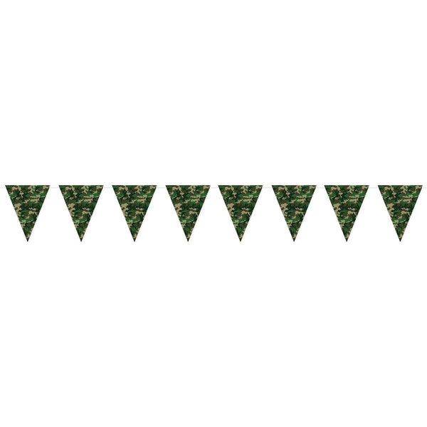 Beistle Camo Wimpelbanner – Tarnmuster-Deko Für Partys, 3,6 M Lang