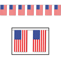 American Flag Party Pennant Banner - Bulk 12 Pack