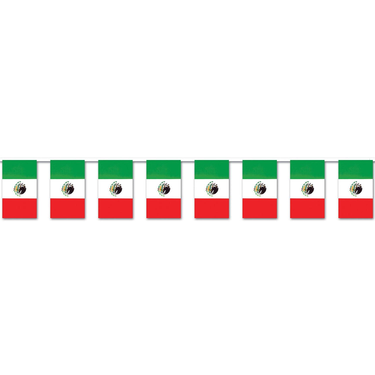 Fiesta Mexican Flag Pennant Banner - Bulk 12 Pack